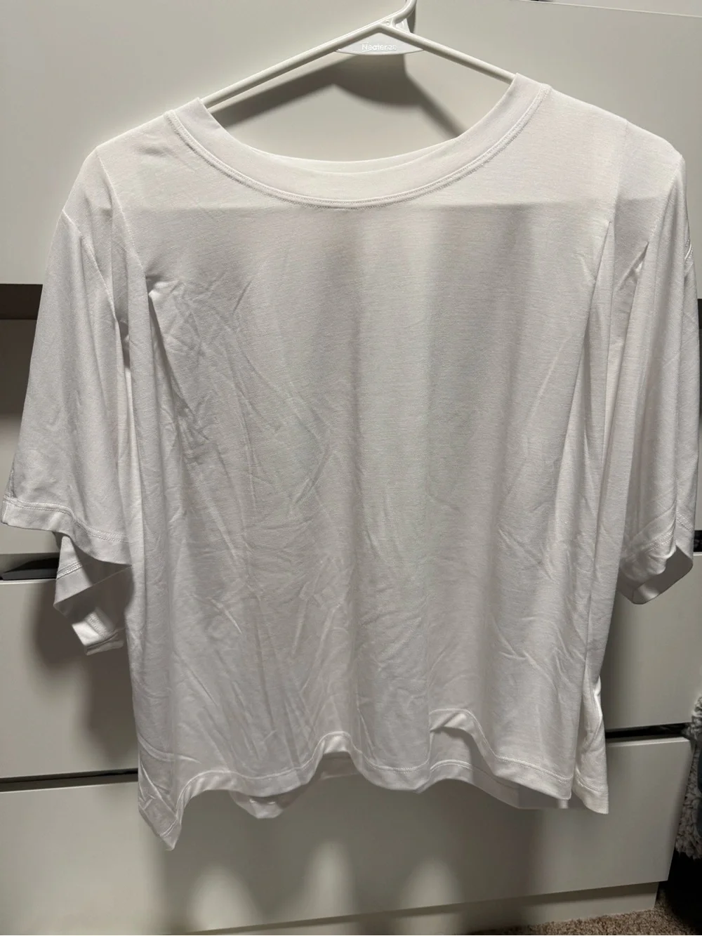 Athleta White Short Sleeve Scoop Neck Tee - Picture 1 of 3